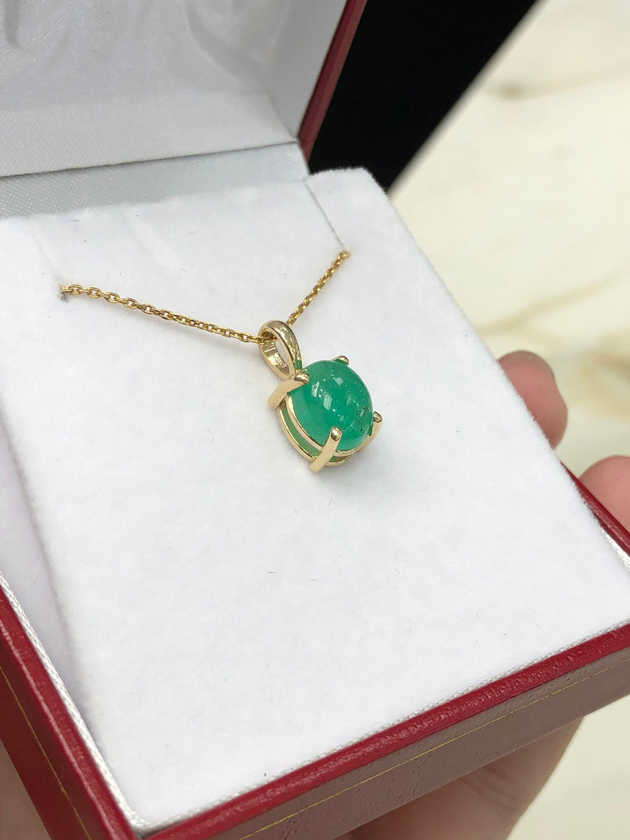 2.40tcw Natural Emerald & Diamond Accent Pear Pendant 