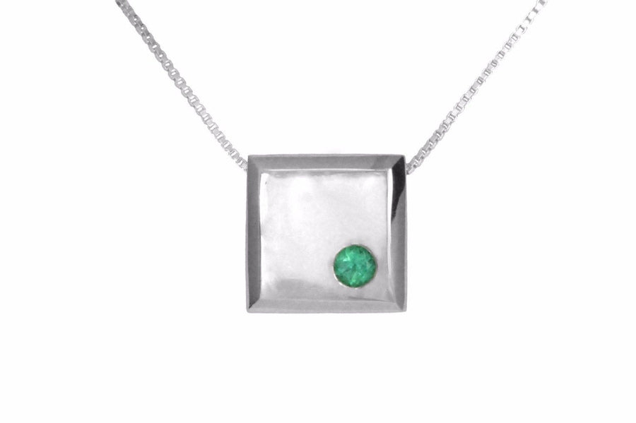 0.40pts Colombian Emerald & Your Choice Of Metals Necklace