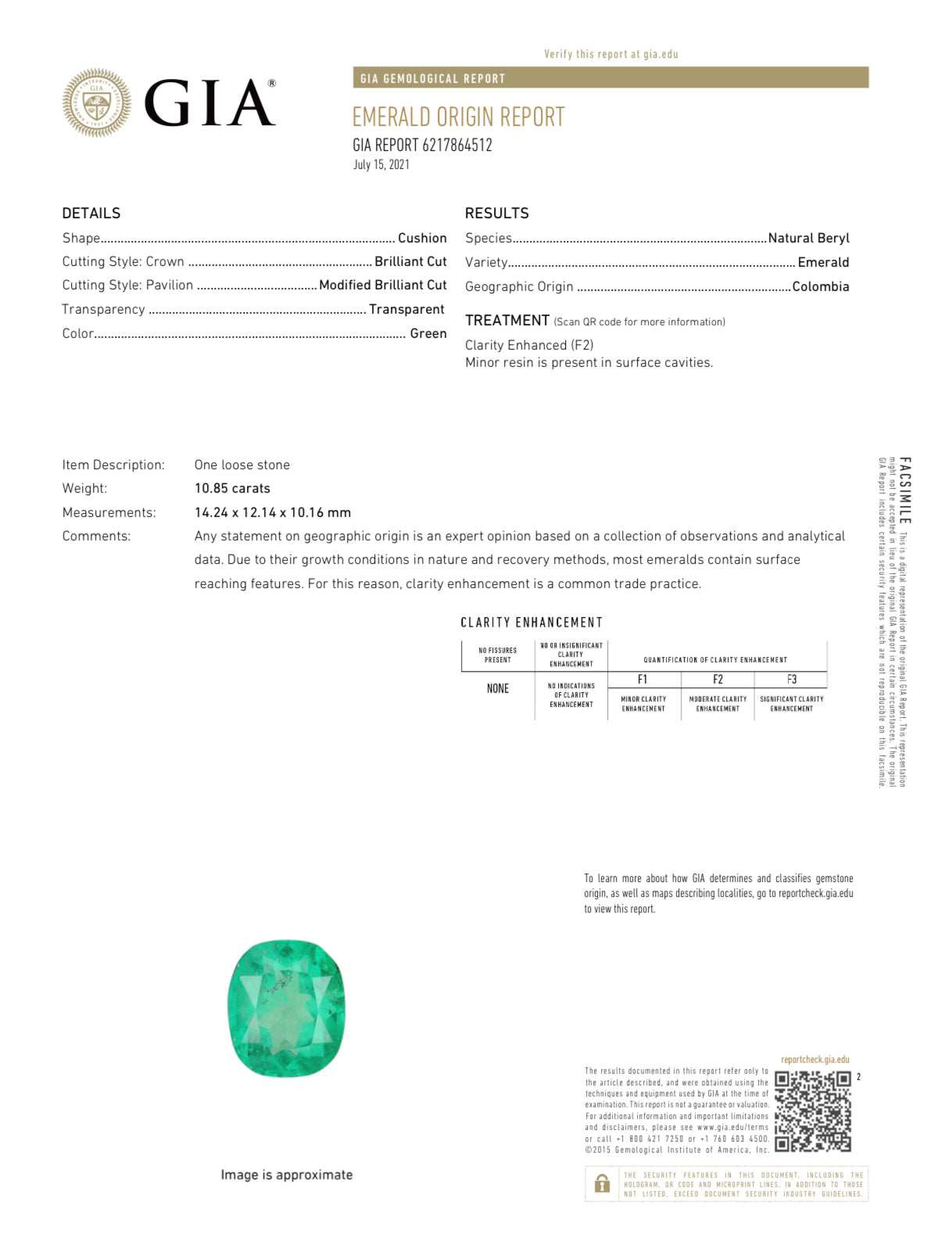 GIA certified 10.85ct AAA+ emerald cushion cut solid gold choker necklace, 18K Cuban style from JR Colombian Emeralds.