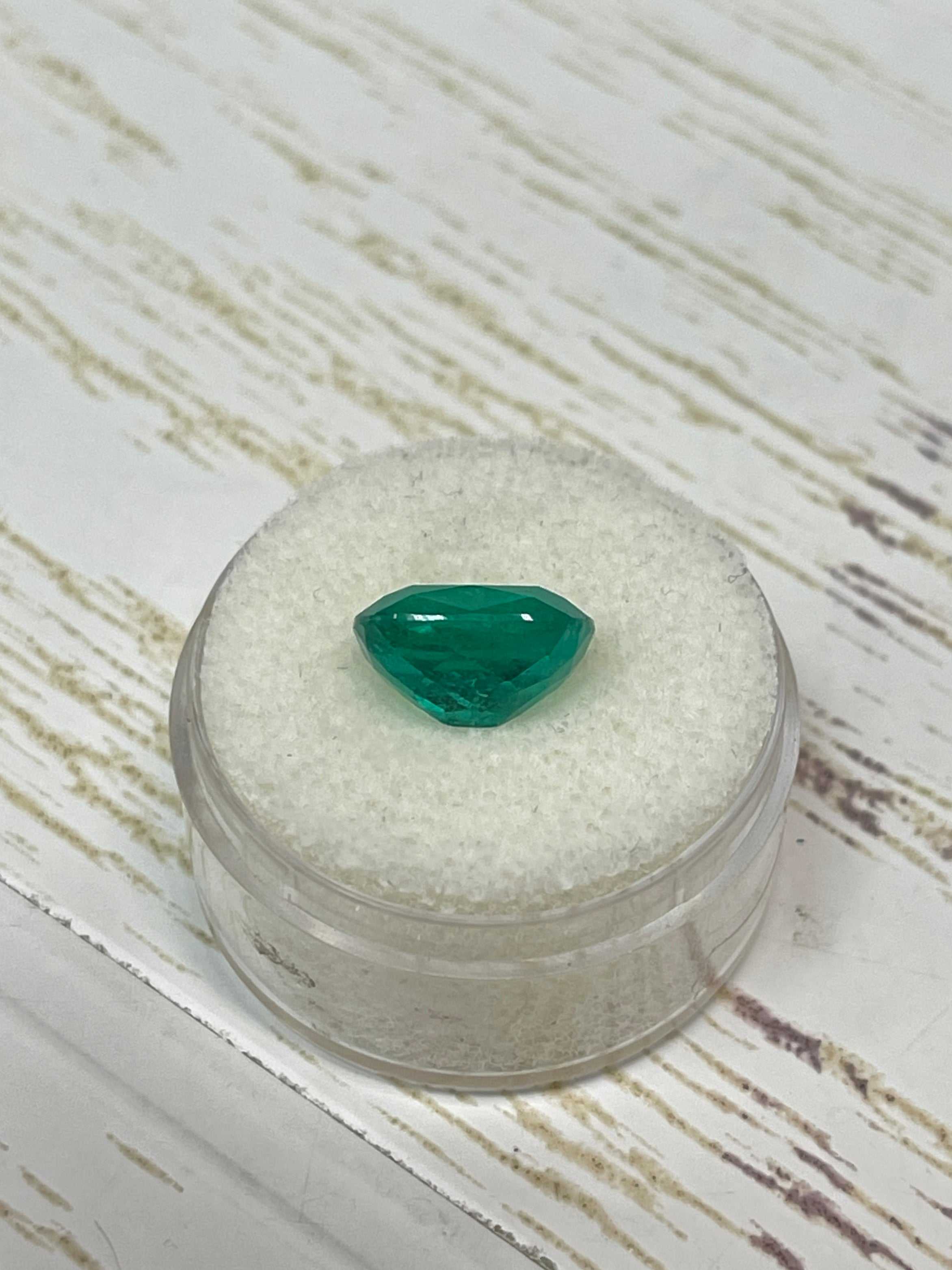 4.45 Carat 11x9 Vivid Muzo Green Natural Loose Colombian Emerald- Cush