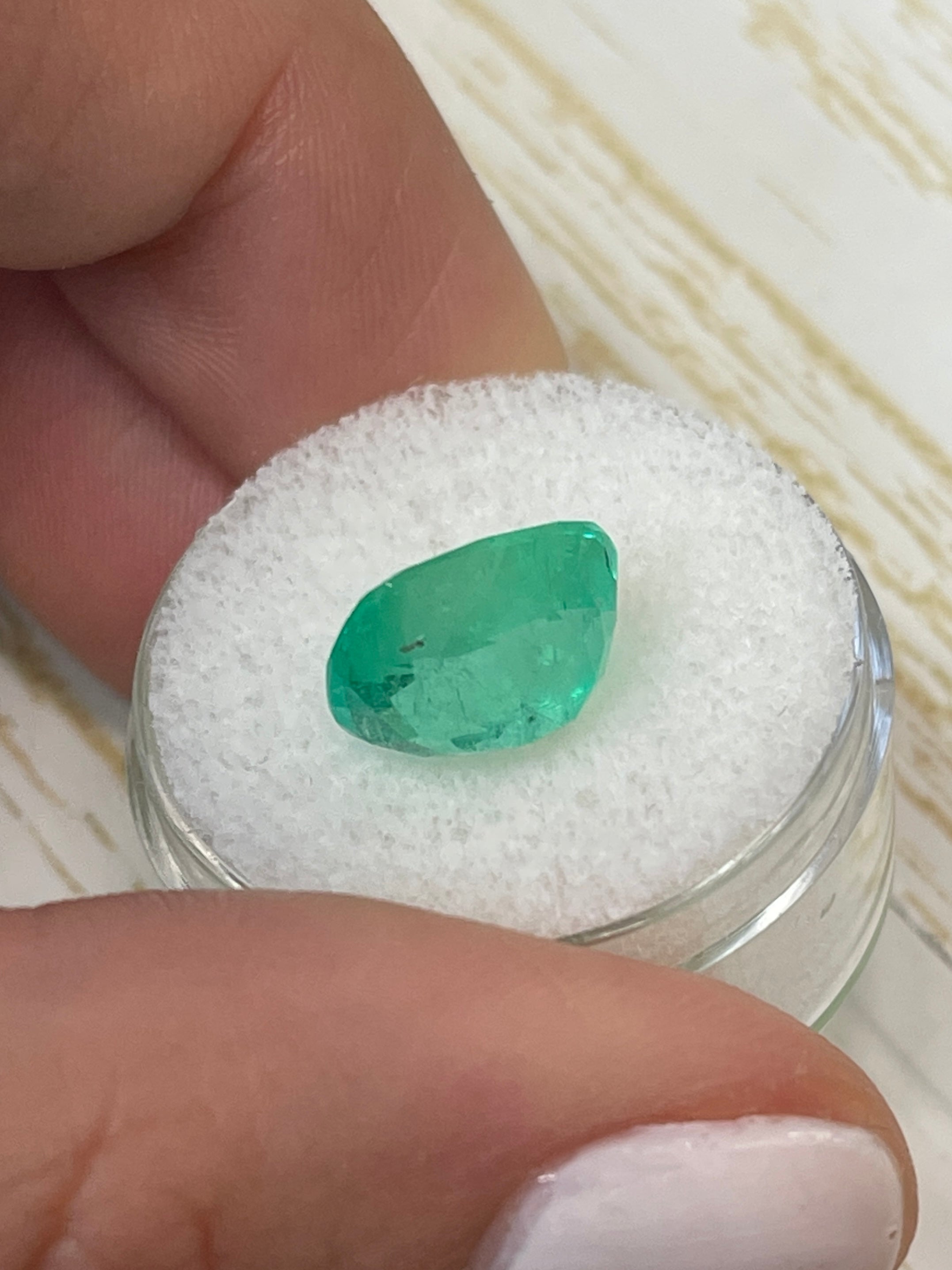 4.80 Carat 12x10 Medium Green Natural Loose Colombian Emerald