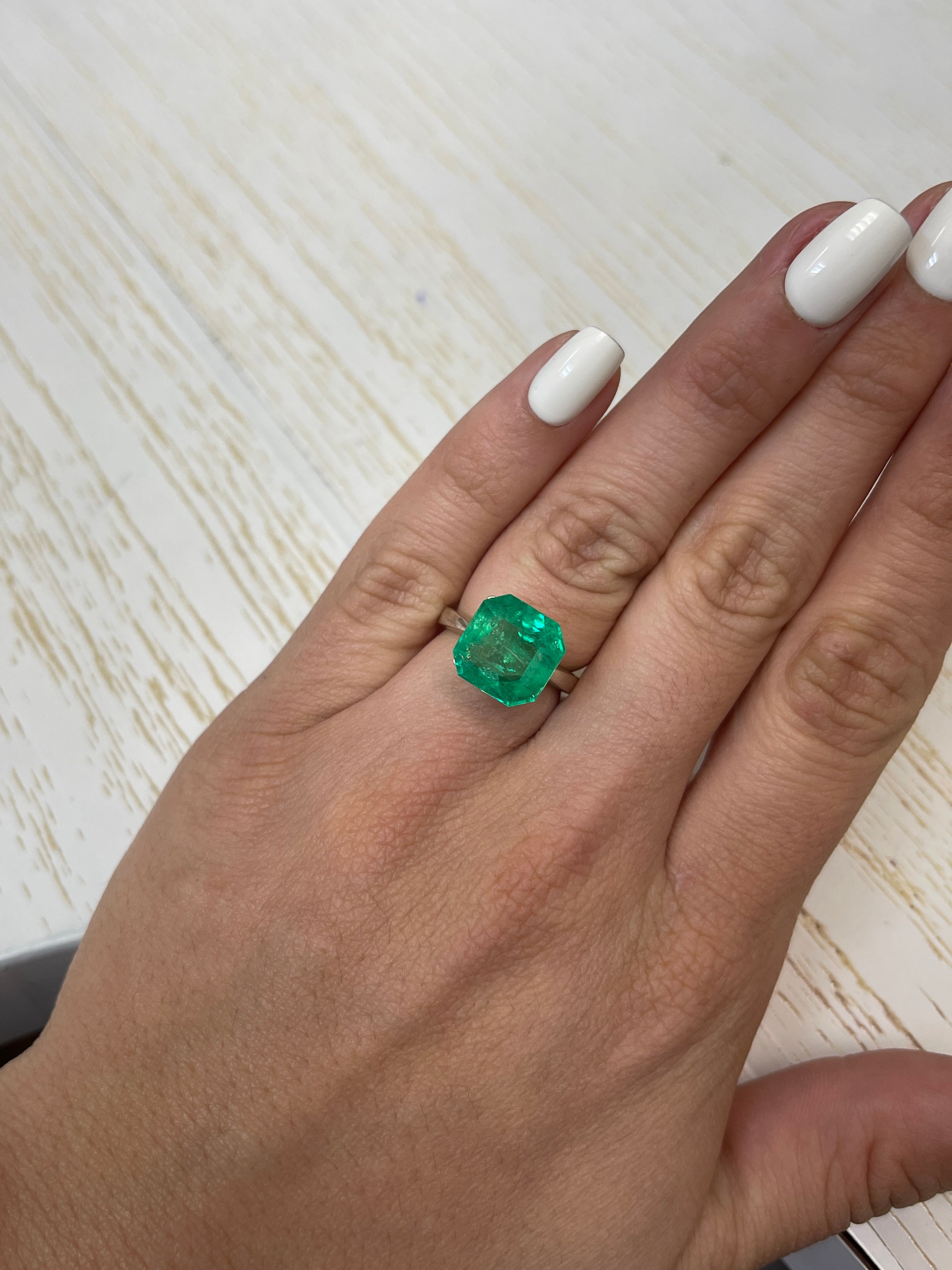 7.41 Carat 11.5x11.5 Vivid Muzo Green Natural Loose Colombian