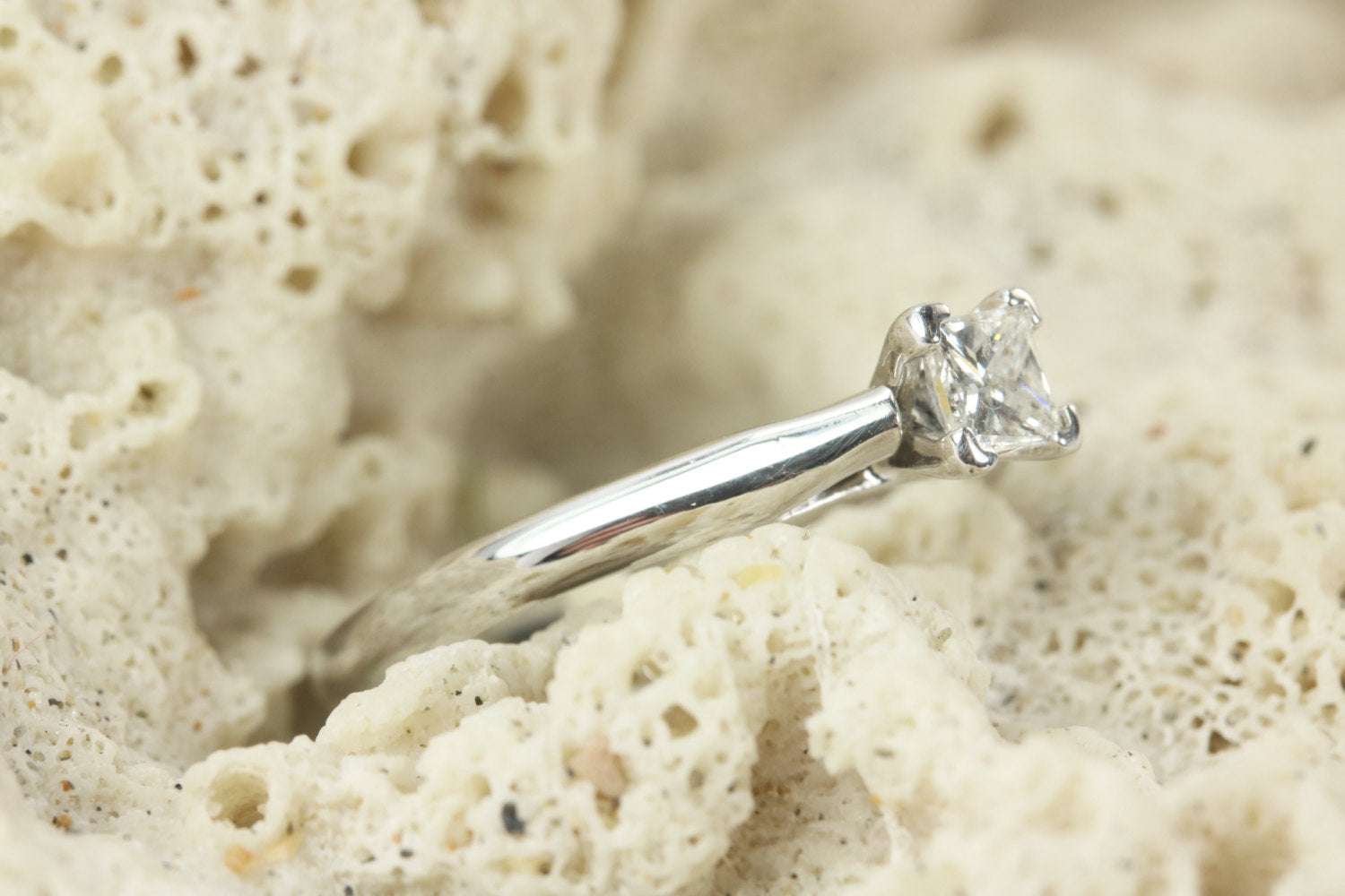 Solitaire Princess Cut Diamond Engagement