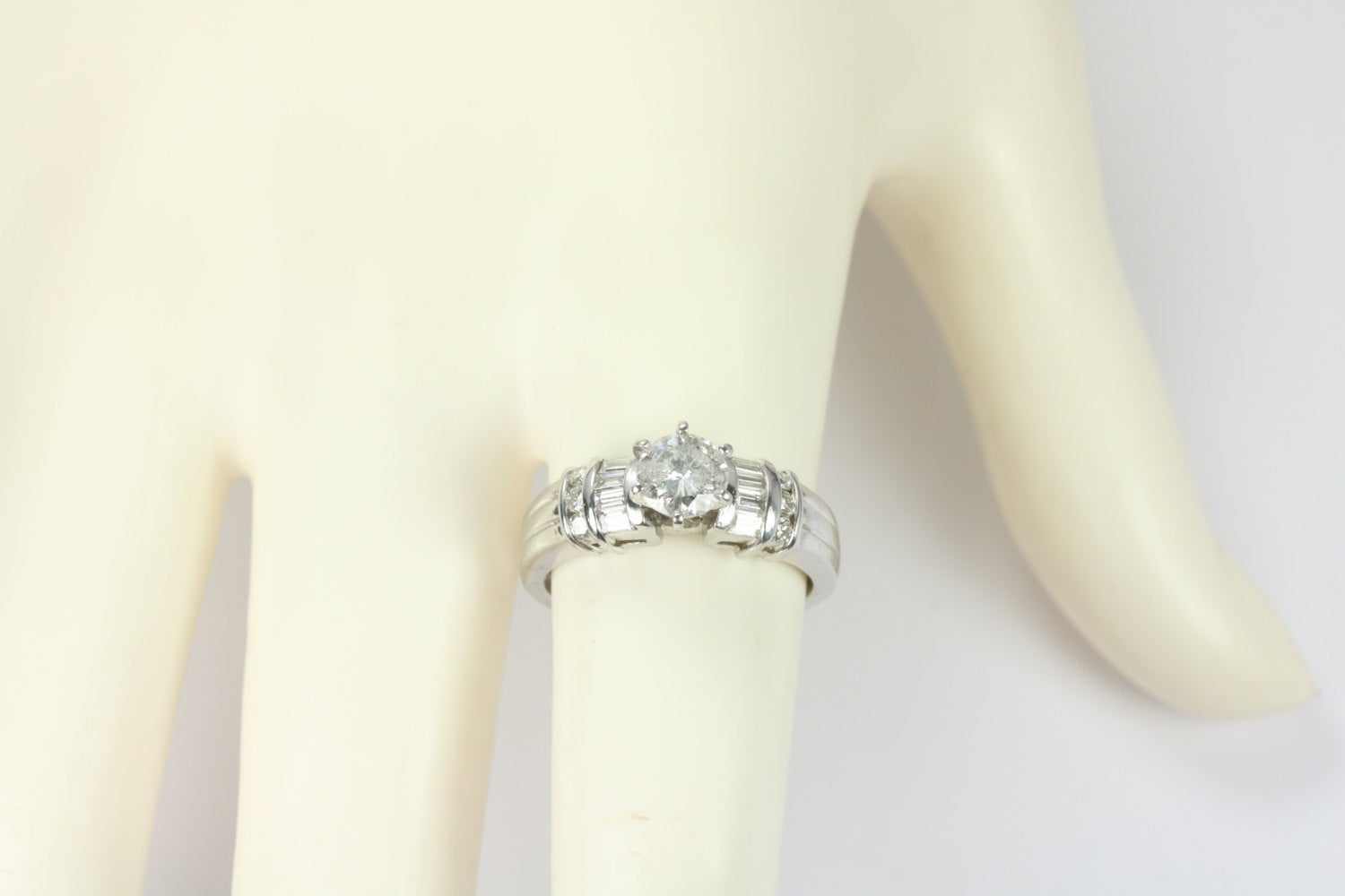 1.42tcw Diamond Engagement Ring Platinum