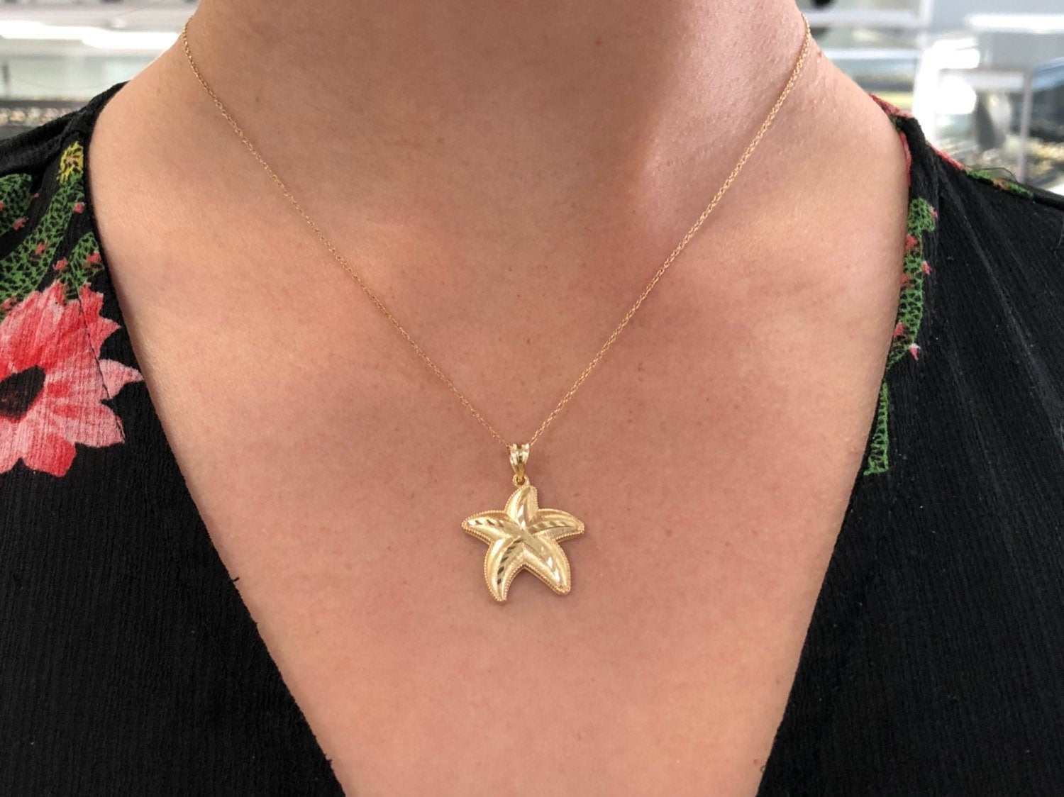 Starfish Pendant Yellow Gold 14K