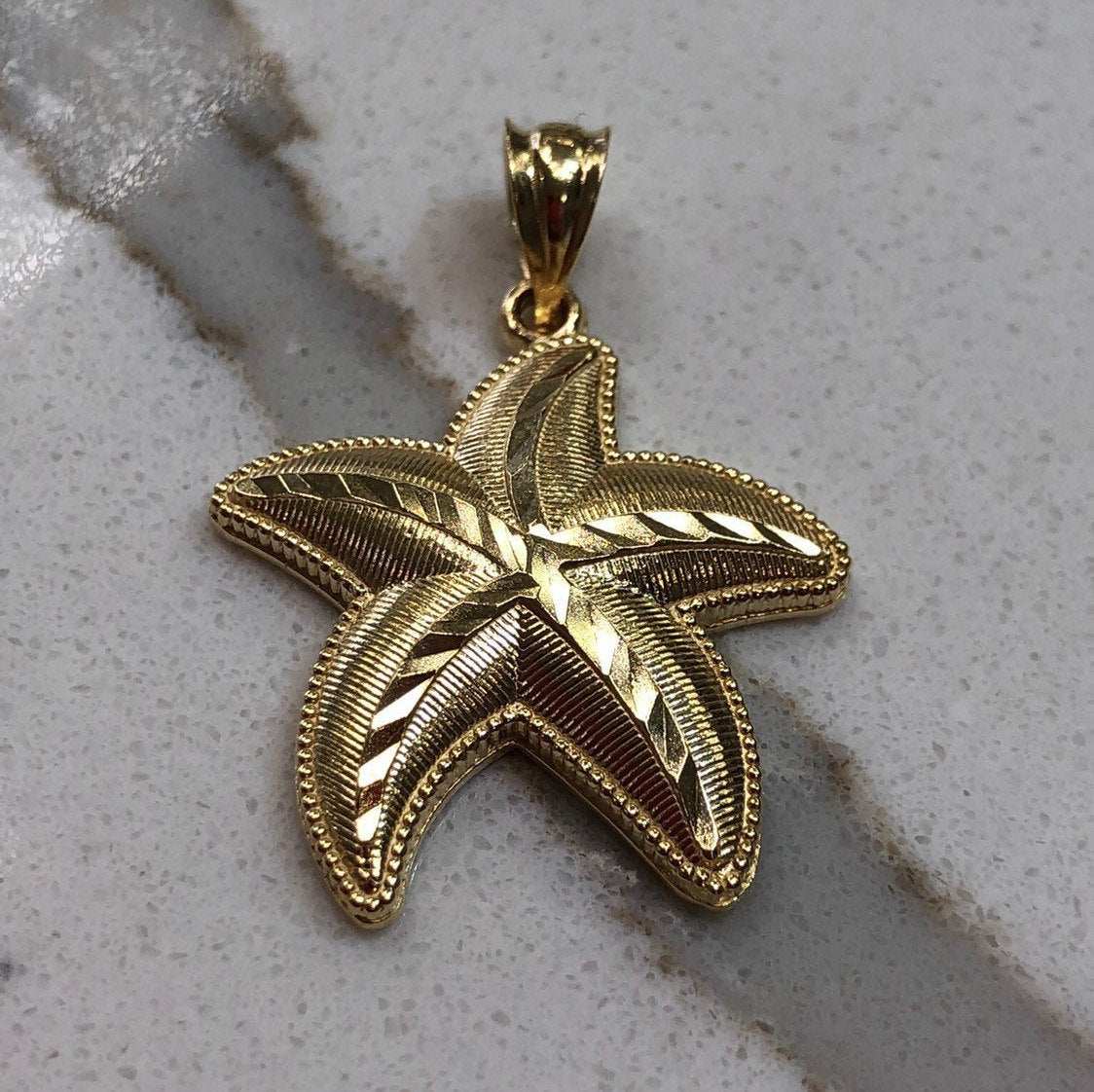 Starfish Pendant Yellow Gold 14K