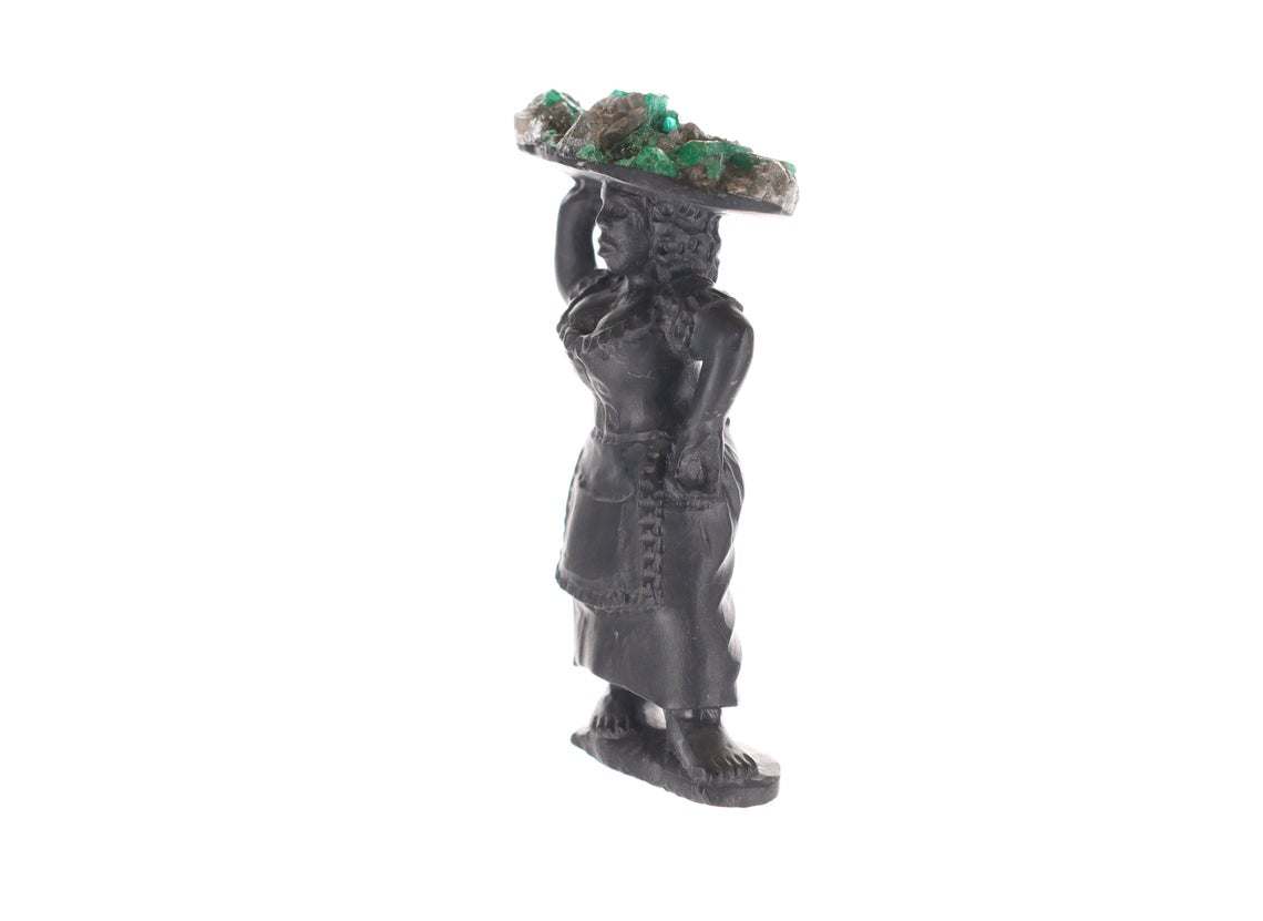 Colombian Emerald Fruit Lady Rough Crystal Sculpture