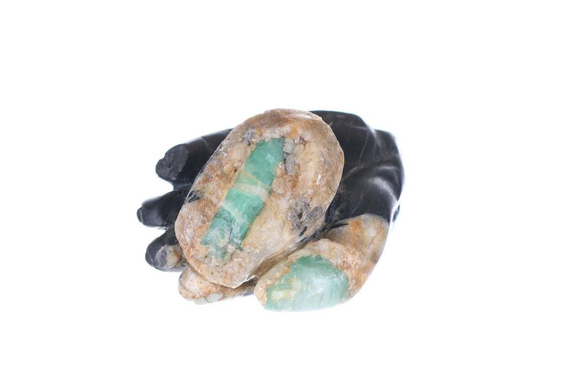 Colombian Emerald Hand Rough Crystal Sculpture