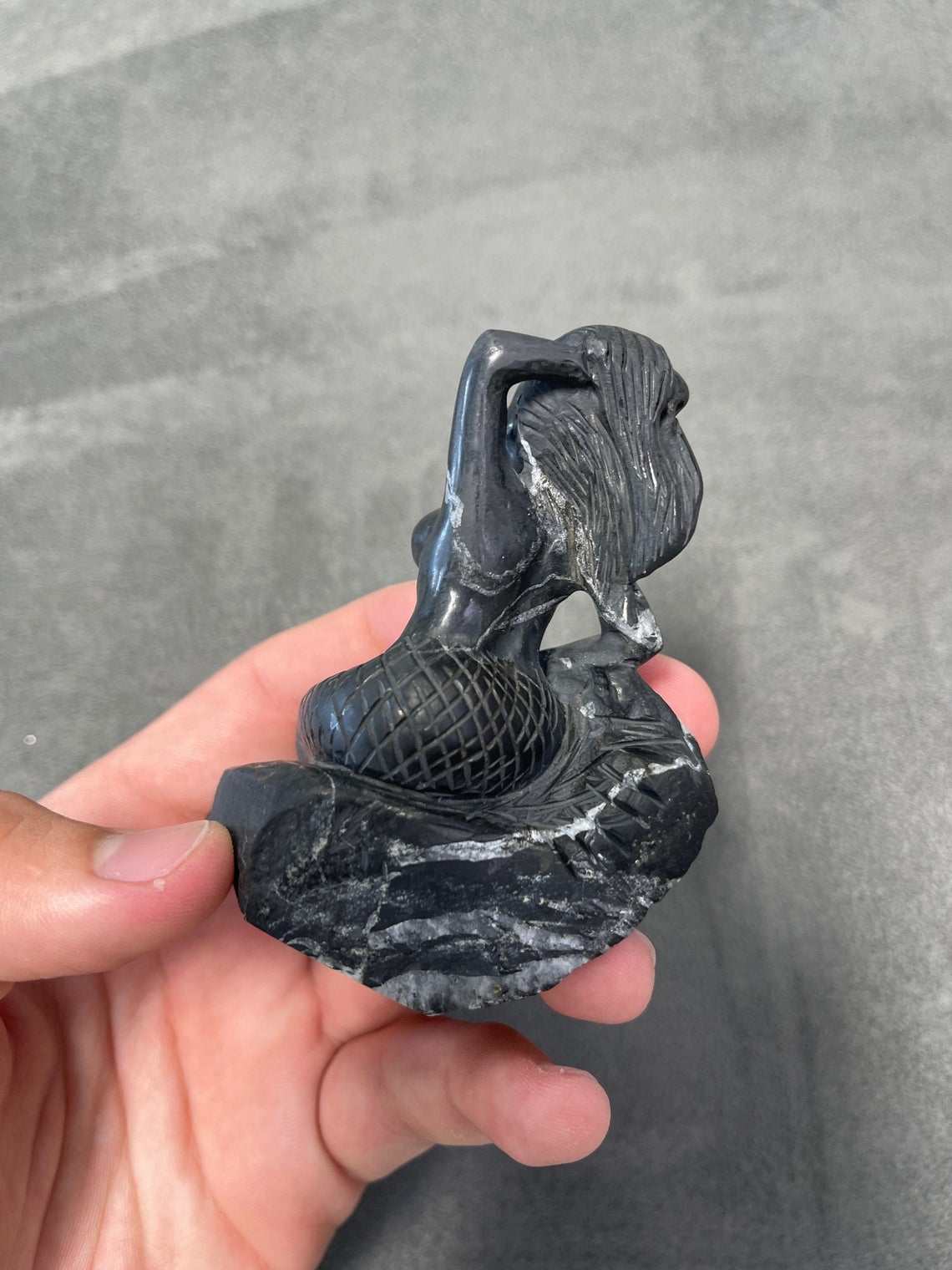 Colombian Emerald Mermaid Rough Crystal Sculpture