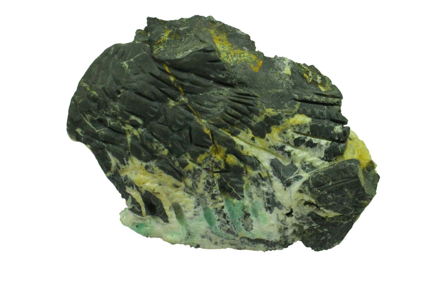 Majestic Colombian Emerald Eagle Carved Sculpture